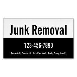 ジャンクの取り外し白黒プロモーションテンプレート マグネット名刺
