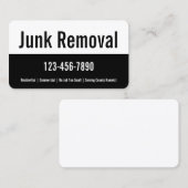 ジャンクの取り外し白黒プロモーションテンプレート 名刺 (正面/裏面)