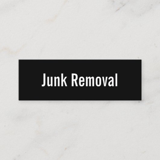 ジャンクの取り外し白黒2面プロモーション スキニー名刺 (正面)