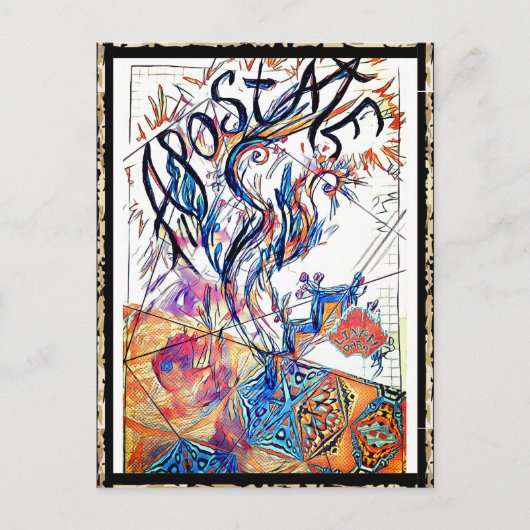 ジャンクションカードNo 14.アポステートカラフルスケッチ ポストカード (正面)