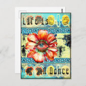 ジャンクションカードNo 19：人生はダンス ポストカード (正面/裏面)