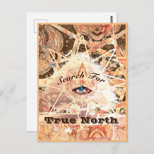 ジャンクションカードNo 28:真北を検索 ポストカード (正面/裏面)