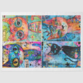 ジャンクジャーナリング混雑用メディアの気まぐれな猫 薄葉紙 (正面)