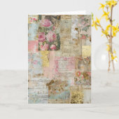 ジャンクジャーナルの空白ページ カード (黄色い花)