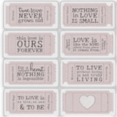 ジャンクジャーナルバレンタイン愛引用文クラフトラベル シール (正面)