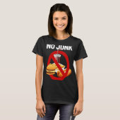 ジャンクビーガンヘルシージャンクフードなし Tシャツ (正面フル)