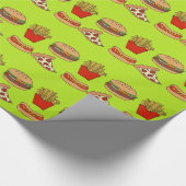 ジャンクフードのデザイン ラッピングペーパー (角)