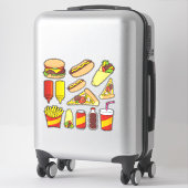 ジャンクフードアイコンセットシール シール (スーツケース)