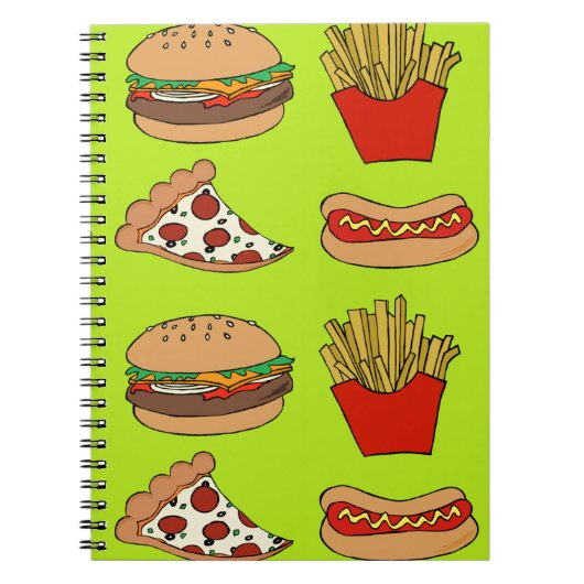ジャンクフードデザイン ノートブック (正面)