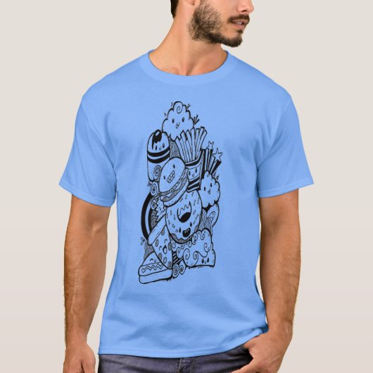 ジャンクフードハッピーエモジプレミアム Tシャツ (正面)