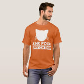 ジャンクフード好きおもしろいのかわいい猫の贈り物 Tシャツ (正面フル)