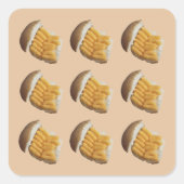 ジャンクフード、安いパフのステッ転がクに。 スクエアシール (正面)