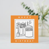 ジャンクメールとゴミ箱の漫画 カード (スタンド正面)