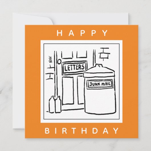 ジャンクメールとゴミ箱の漫画 カード (正面)