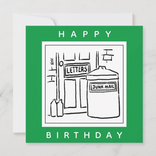 ジャンクメールとゴミ箱の漫画 カード (正面)