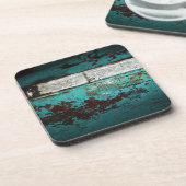 ジャンクヤードビンテージカー50のティール（緑がかった色）アクア コースター (左側)