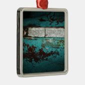 ジャンクヤードビンテージカー50のティール（緑がかった色）アクア メタルオーナメント (右)