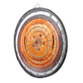 ジャンクヤードヴィンテージホイール、オレンジ色の白黒 ダーツボード (正面右)