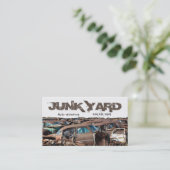 ジャンクヤード自動車難破除去リサイクルメタル 名刺 (スタンド正面)
