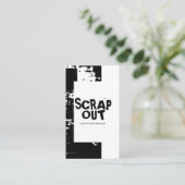 ジャンクヤード、スクラップメタル、リサイクル 名刺 (スタンド正面)