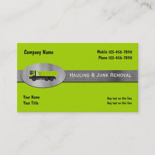 ジャンク取り外しはっきりしたビジネスモダンカードの運搬 名刺 (正面)