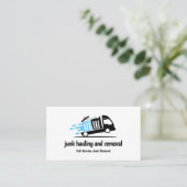 ジャンク運搬ごみ取りブルーブラック 名刺 (スタンド正面)