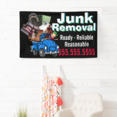 ジャンク除去ごみ運搬カスタム用広告 横断幕 (インサイチュ)