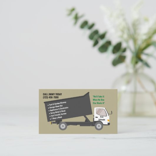 ジャンク除去会社 名刺 (スタンド正面)