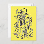 ジャンク/スペアパーツクランキーロボットキャラクター ポストカード (正面/裏面)