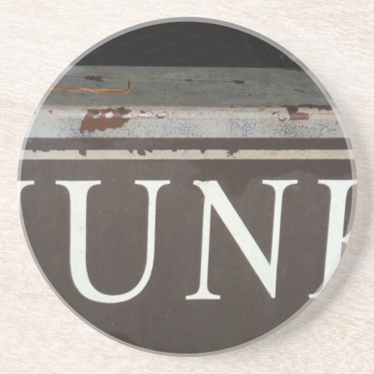 ジャンク:ヴィンテージ牽引トラックの標識 コースター (正面)