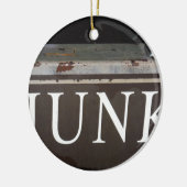 ジャンク:ヴィンテージ牽引トラックの標識 セラミックオーナメント (左)