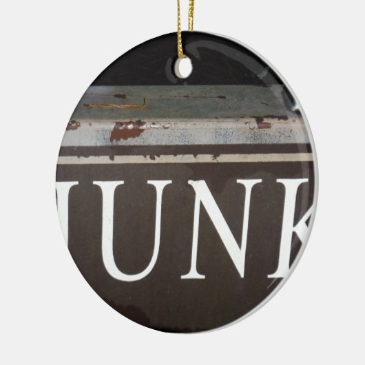 ジャンク:ヴィンテージ牽引トラックの標識 セラミックオーナメント (左)