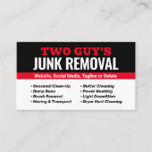 ジャンク&廃棄物運搬 名刺 (正面)