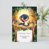 ジャングお洒落ルスネーク誕生日 サンキューカード (スタンド正面)