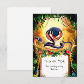 ジャングお洒落ルスネーク誕生日 サンキューカード (正面/裏面)