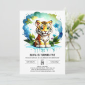 ジャングお洒落ルタイガーカスタムボーイ誕生日 招待状 (スタンド正面)