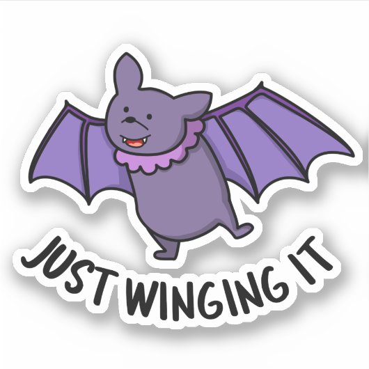 ジャングイットおもしろいこうもりパン シール (正面)