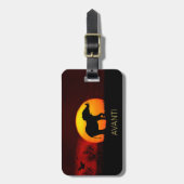 ジャングエレガントルの象と日の出 ラゲッジタグ (正面縦)