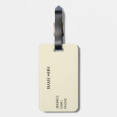 ジャングエレガントルの象と日の出 ラゲッジタグ (裏面縦)