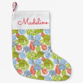 ジャングカラフルルゾウ|名前の追加 スモールクリスマスストッキング (正面)