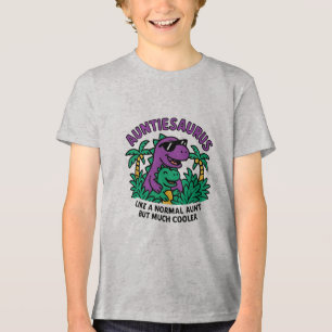 ジャングクールルのベビーディノと叔母の恐竜 トライブレンドTシャツ
