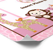 ジャングパーソナライズされたルジル/ガールアニマルフォトアート ポスター (角)