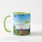 ジャングパーソナライズされたルタイガー マグカップ (左)