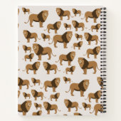 ジャングパーソナライズされたルライオン動物のパターン ノートブック (裏面)