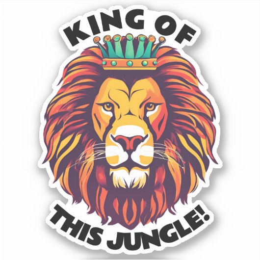 ジャングルおもしろいの防水の王 シール (正面)