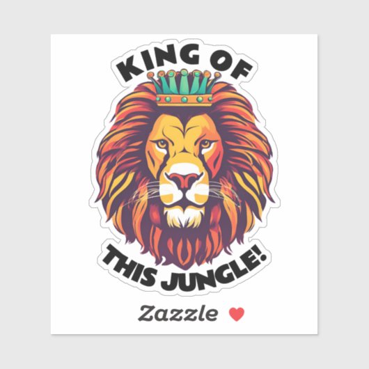 ジャングルおもしろいの防水の王 シール (シート)