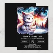 ジャングルおもしろいウルフ誕生日 招待状 (正面/裏面)