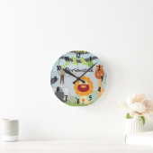 ジャングルおもしろい ラウンド壁時計 (ホーム)