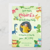 ジャングルお洒落アニマルズ1歳の招待状 招待状 (正面)