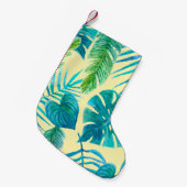 ジャングルから採れる熱帯植物の青々とした緑。エンドル スモールクリスマスストッキング (正面 (吊り時))